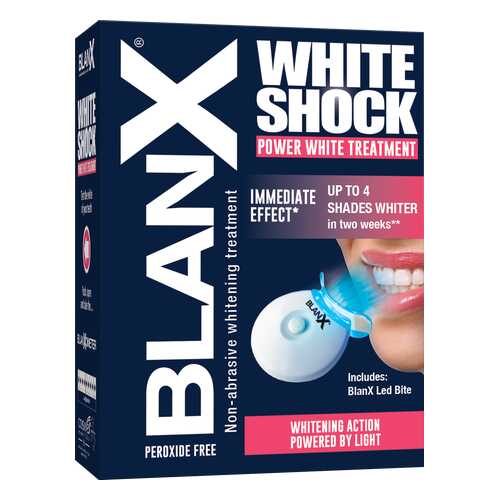 Blanx White Shock Power Treatment + Led Bite. Отбеливающая зубная паста с LED капой в Магнит Косметик