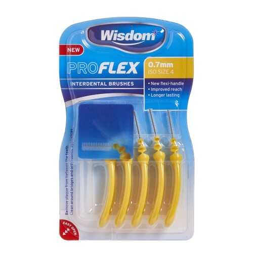 Набор цилиндрических ершиков Wisdom Proflex Interdental Brush 0,7мм 5шт в Магнит Косметик