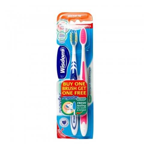 Набор зубных щеток Wisdom Regular Fresh Medium 2 шт в Магнит Косметик