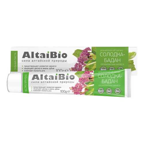 Зубная паста AltaiBio Солодка-Бадан 100 г в Магнит Косметик
