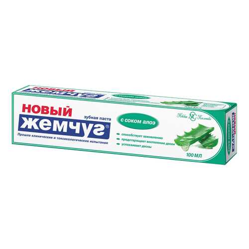 Зубная паста Новый жемчуг С соком алоэ 100 мл в Магнит Косметик
