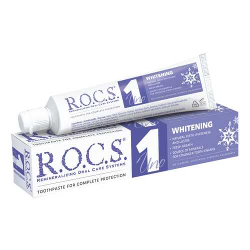 Зубная паста R.O.C.S Uno Whitening 74 г в Магнит Косметик