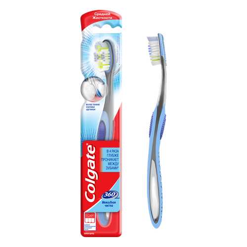 Зубная щетка Colgate 360 Межзубная чистка средняя в Магнит Косметик