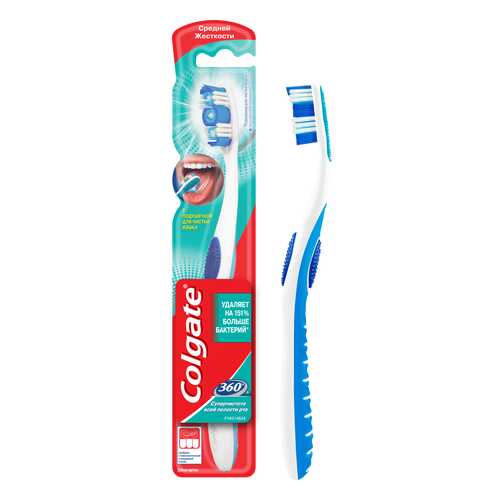 Зубная щетка Colgate 360 Суперчистота всей полости рта средняя в Магнит Косметик