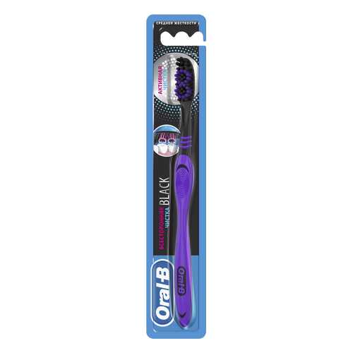 Зубная щетка Oral-B Neon Fresh Всесторонняя чистка BLACK Средней жесткости, 1 шт в Магнит Косметик