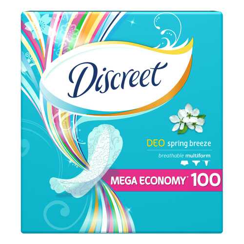 Прокладки Discreet ежедневные Deo Spring Breeze Multiform 100шт в Магнит Косметик