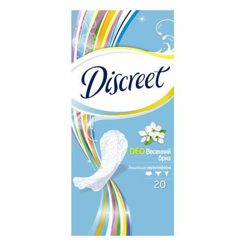 Прокладки Discreet ежедневные Deo Spring Breeze Multiform Single 20шт в Магнит Косметик