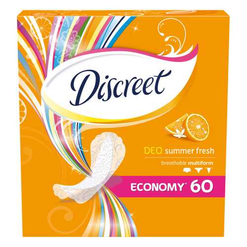 Прокладки Discreet ежедневные Deo Summer Fresh Multiform Trio 60шт в Магнит Косметик