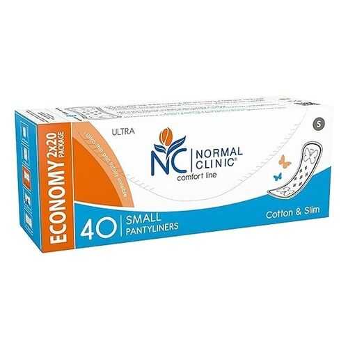 Прокладки ежедневные Comfort Ultra cotton&slim Small (150 мм) NORMAL Clinic, 40 шт в Магнит Косметик