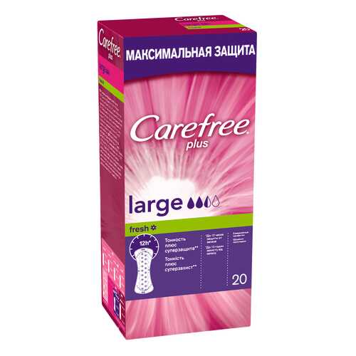 Прокладки гигиенические CAREFREE Large Fresh 20 шт. в Магнит Косметик