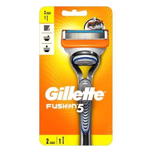 Мужская бритва Gillette Fusion5 с 2 сменными кассетами в Магнит Косметик