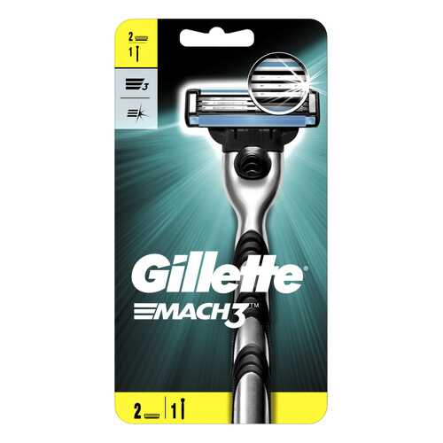 Мужская бритва Gillette Mach3 с 2 сменными кассетами в Магнит Косметик