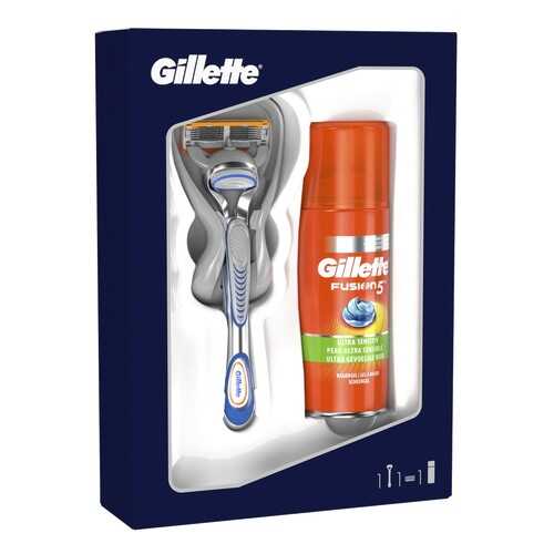 Подарочный набор Gillette Fusion5 Бритва с 1 см. кассетой + Гель д/бритья 75мл в Магнит Косметик