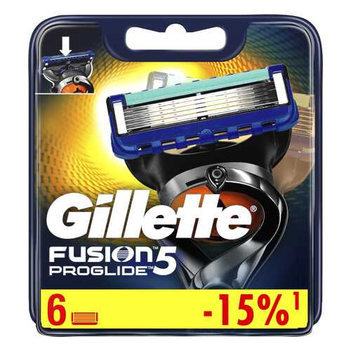 Сменные кассеты Gillette Fusion5 ProGlide 6 шт в Магнит Косметик