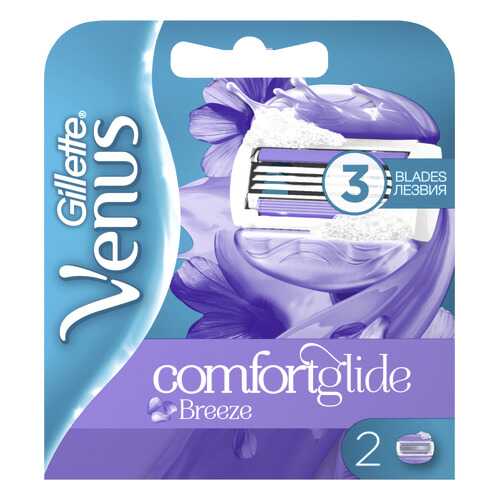 Сменные кассеты Gillette Venus Breeze (cо встроенными полосками с гелем для бритья), 2 шт в Магнит Косметик