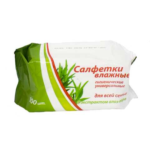 Салфетки влажные с экстрактом алоэ 100шт в Магнит Косметик