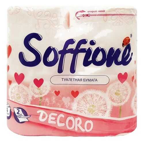 Туалетная бумага Decoro pink Soffione 4шт в Магнит Косметик