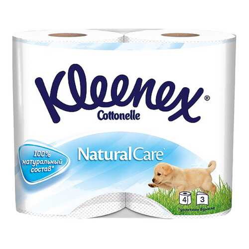 Туалетная бумага Kleenex 3-ех слойная 4 шт. в Магнит Косметик