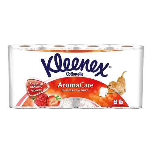 Туалетная бумага Kleenex Cottonelle Aroma Care Клубника 8 шт. в Магнит Косметик