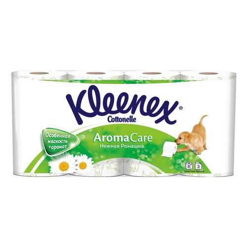 Туалетная бумага Kleenex Cottonelle Aroma Care Ромашка 8 шт. в Магнит Косметик