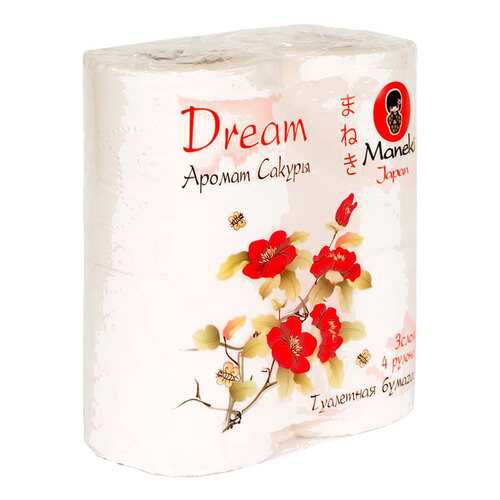 Туалетная бумага Maneki Dream С ароматом сакуры 4 шт в Магнит Косметик