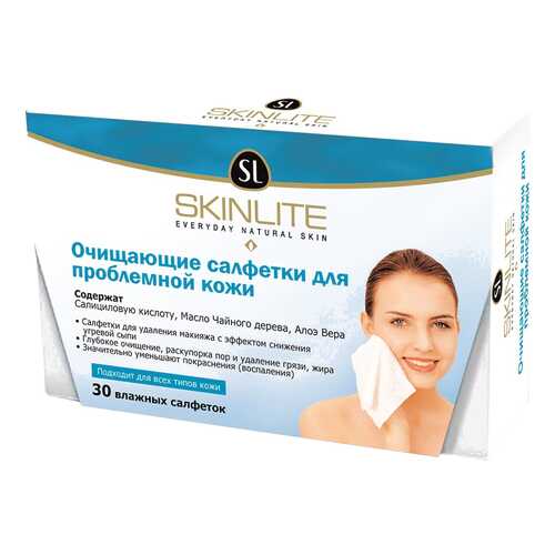 Влажные салфетки SKINLITE SL 302 для проблемной кожи 30 шт в Магнит Косметик