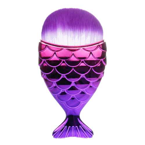 Кисть для макияжа Kawaii Factory Rainbow fish, белый с сиреневым в Магнит Косметик