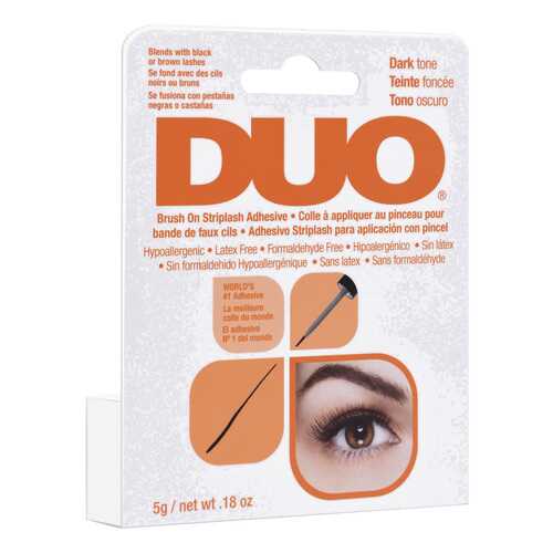 Клей для накладных ресниц Duo Brush On Dark Adhesive с витаминами черный 5г в Магнит Косметик