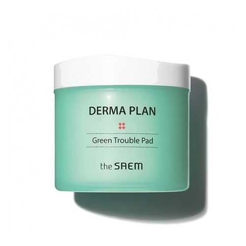 Спонж косметический Derma Plan Green Trouble Pad в Магнит Косметик