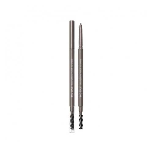 Карандаш для бровей Eco Soul Skinny Brow Pencil 02 Gray Brown в Магнит Косметик