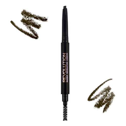 Карандаш для бровей Makeup Revolution Duo Brow Pencil Medium Brown 14 г в Магнит Косметик