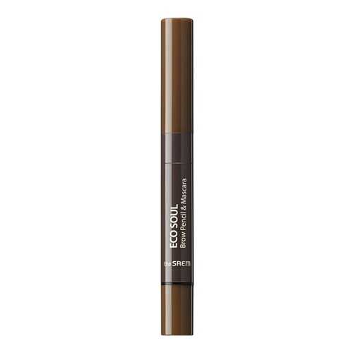 Карандаш для бровей The Saem Eco Soul Brow Pencil & Mascara 02 Natural Brown 2,7 г в Магнит Косметик