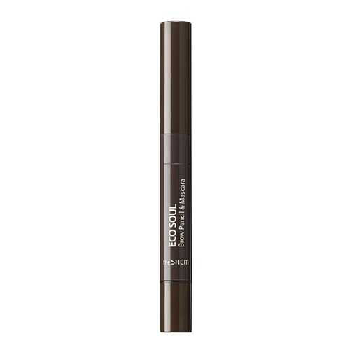 Карандаш для бровей The Saem Eco Soul Brow Pencil & Mascara 03 Dark Brown 2,7 г в Магнит Косметик