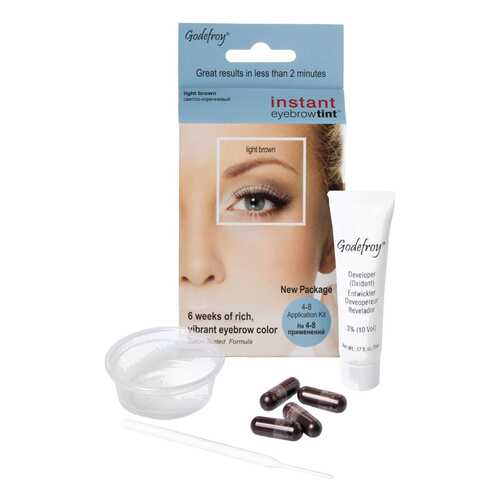 Краска для бровей Godefroy Eyebrow tint light brown 4 шт в Магнит Косметик