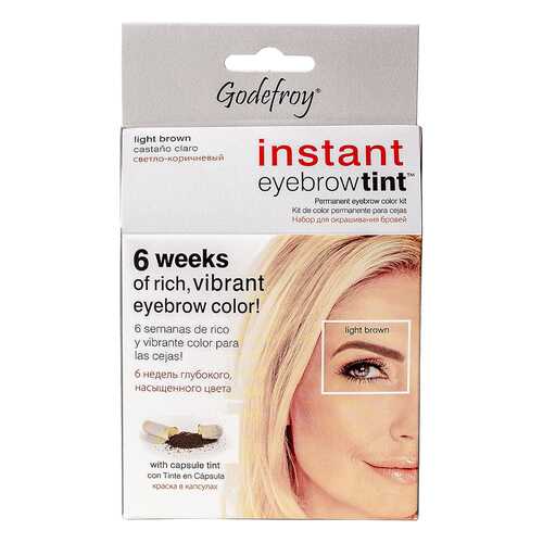 Краска-хна для бровей Godefroy Eyebrow Tint Light Brown в капс с эфф.татуажа 15 капс в Магнит Косметик