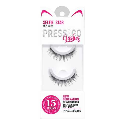Накладные ресницы Selfie Star Press&Go Wednesday T8 2 шт в Магнит Косметик