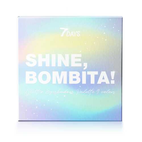 Палетка мерцающих теней для век 7DAYS SHINE, BOMBITA! 9 цветов, 9 шт x 2 г в Магнит Косметик