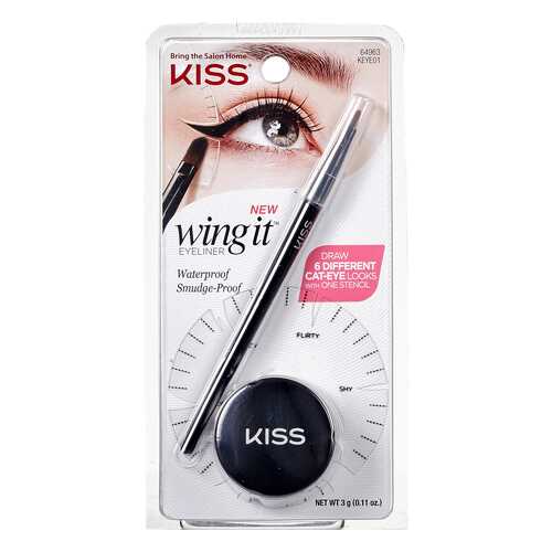 Подводка для глаз Kiss Wing It Eyeliner Black в Магнит Косметик