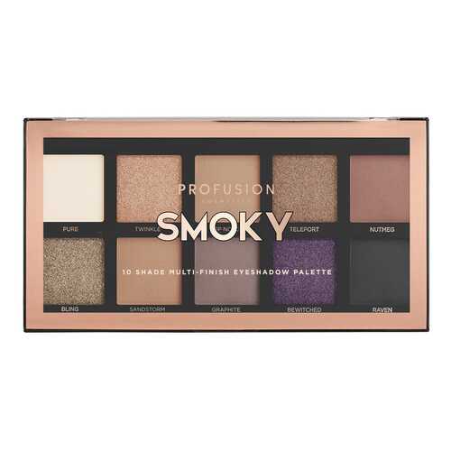 Тени для век Profusion 10 Shade Multi-Finish Eyeshadow Smoky 16 г в Магнит Косметик