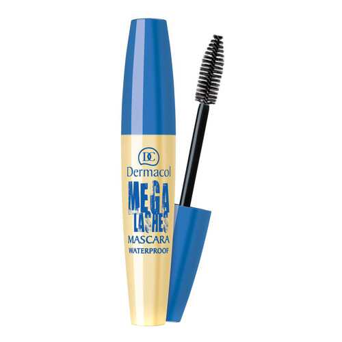 Тушь для ресниц Dermacol Mega Lashes, водостойкая Черная в Магнит Косметик