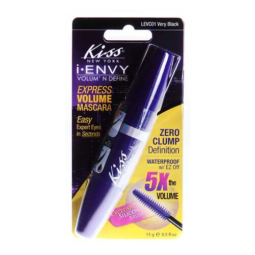 Тушь для ресниц Kiss I Envy Mascara Clamshell Сумасшедшие ресницы 01-540 15 г в Магнит Косметик