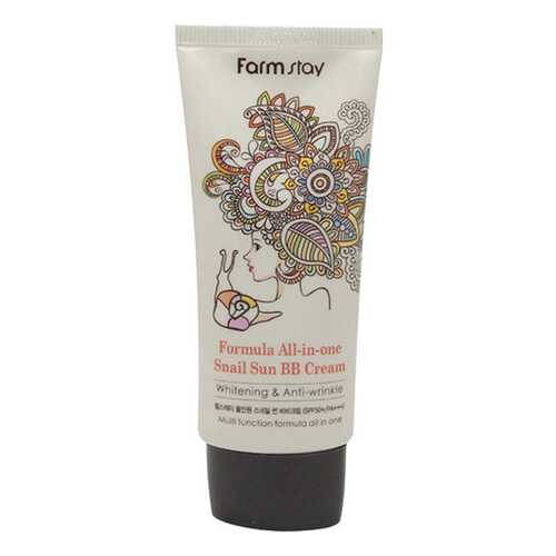 BB и СС средство FarmStay Formula All-In-One Snail Sun BB Cream SPF50+ PA+++ 50 мл в Магнит Косметик