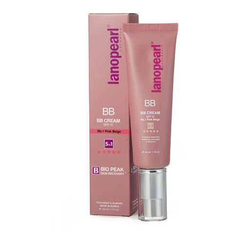 BB-крем розово-бежевый Lanopearl 5 в 1 BB Cream SPF 15 No.1, 50 мл в Магнит Косметик