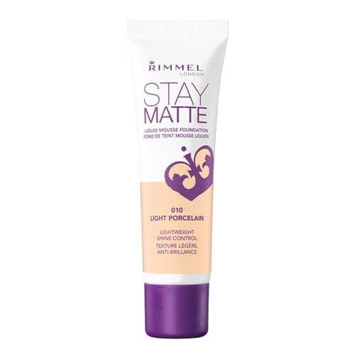 Тональный крем RIMMEL Stay Matte, тон №010 Light Porcelain, 30 мл. в Магнит Косметик