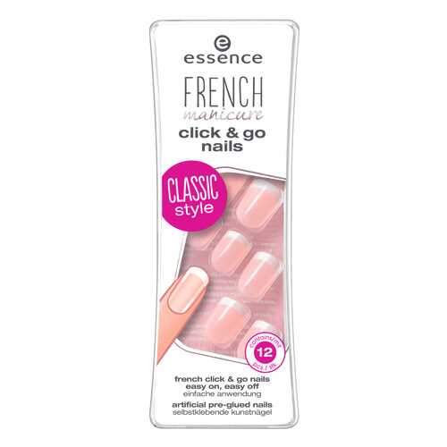Накладные ногти essence French Manicure Click&Go Nails 01 French 12 шт в Магнит Косметик