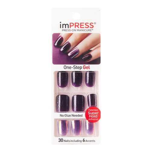 Накладные ногти Kiss Impress Manicure Accent Hard Varnish Bright As A Feather в Магнит Косметик