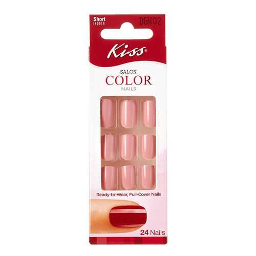 Накладные ногти Kiss Salon Color Nails Set пудровая роза 24 шт в Магнит Косметик