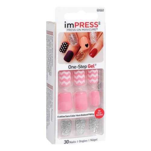 Лак для ногтей Kiss Impress Press-On Manicure One Step Gel Bipd 280 24 шт в Магнит Косметик