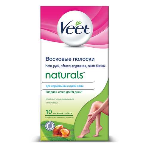 Полоски для депиляции Veet Naturals 10 шт в Магнит Косметик