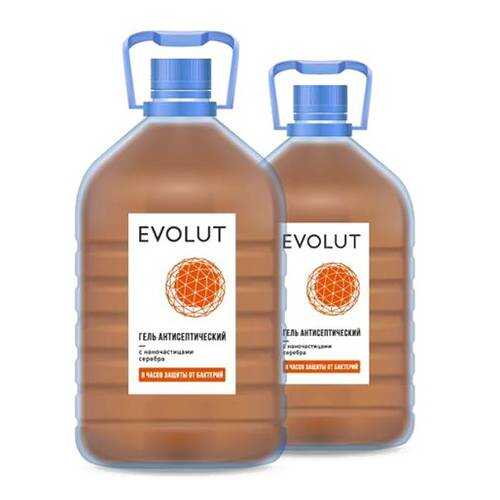 Антисептический гель Evolut с наночастицами серебра 5000 мл в Магнит Косметик